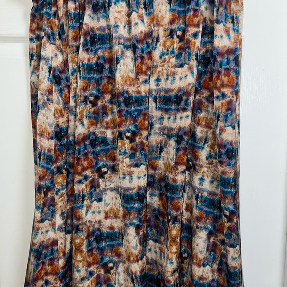 Lysse Petites Skirt Abstract Print Handkerchief Hem Flowy Boho Chic - Picture 2 of 3